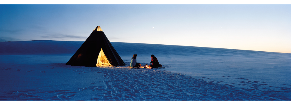 Figur 6.2 Lavvo på Finnmarksvidda. Reindriftsbasert reiseliv kan tilby unike opplevelser for de som søker ekte og naturbaserte ferietilbud.