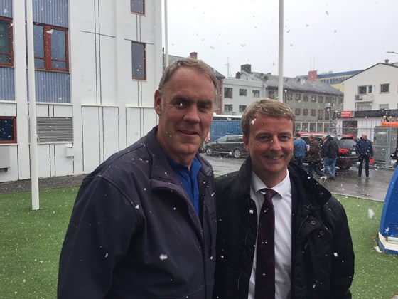 Fra venstre innenriksminister Ryan Zinke og olje- og energiminister Terje Søviknes.