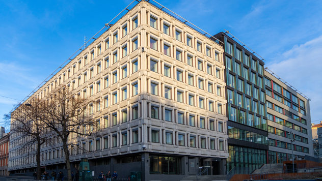 Bilete av Arbeids- og inkluderingsdepartementet, sett frå Akersgata 64