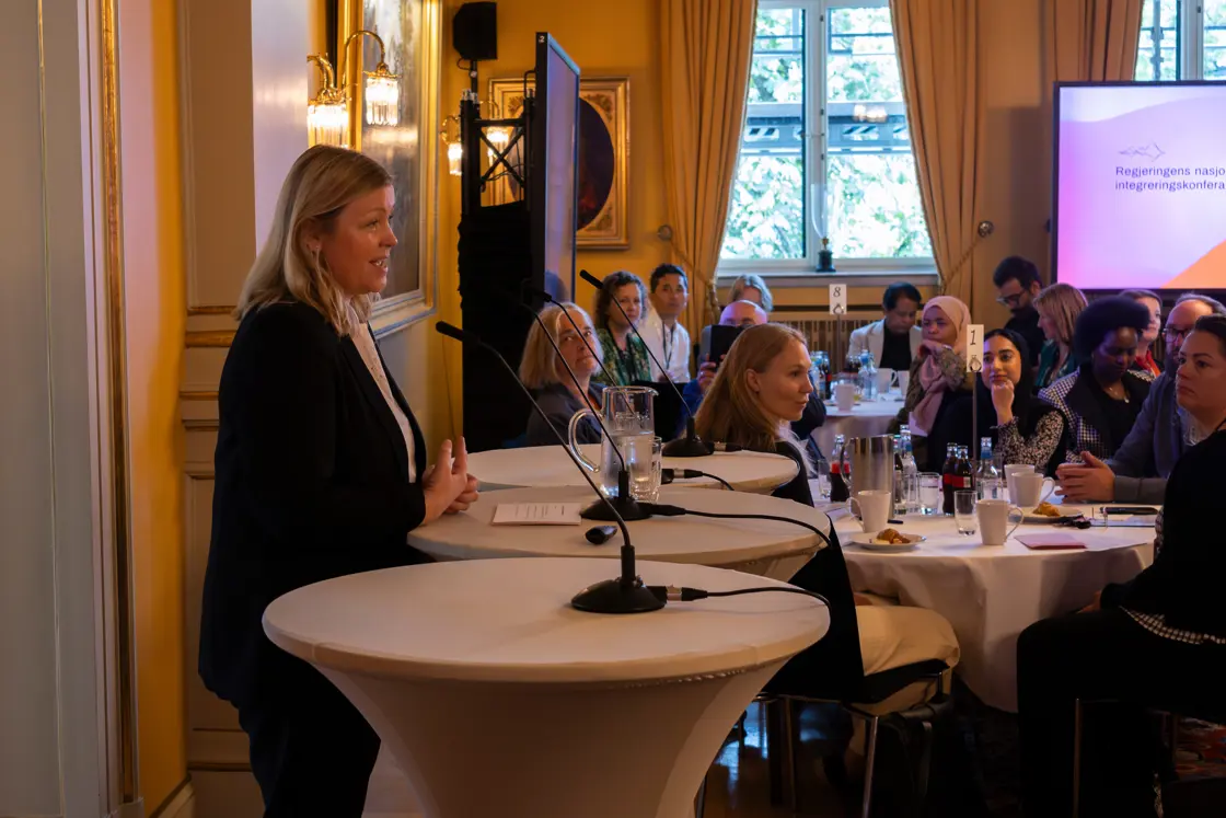 Arbeids- og inkluderingsminister Kjersti Stenseng under regjeringas nasjonale integreringskonferanse
