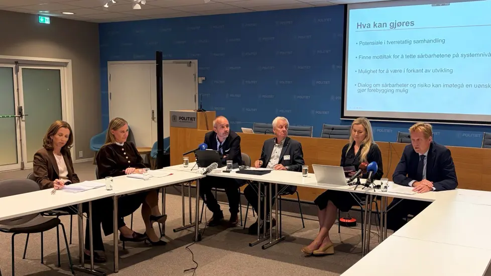 Fra pressekonferansen.