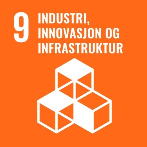Illustrasjon for bærekraftsmål 9: Industri, innovasjon og infrastruktur