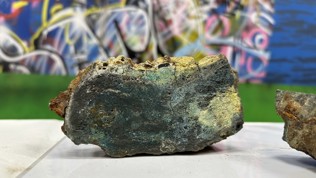 Nærbilde av havbunnsmineraler