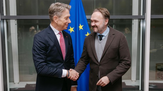 Energiminister Terje Aasland og energikommissær Dan Jørgensen