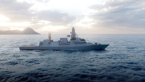 Datagenererte bilder av type T26 Global Combat Ship med norsk flagg