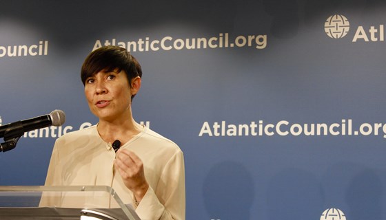 Minister of Defence Ine Eriksen Søriede held a speech at The Atlantic Councils seminar «Chartering NATO’s future». 