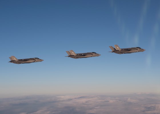 3 F-35s entering Norwegian air space.