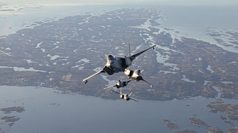 Fire F-35 kampfly i lufta