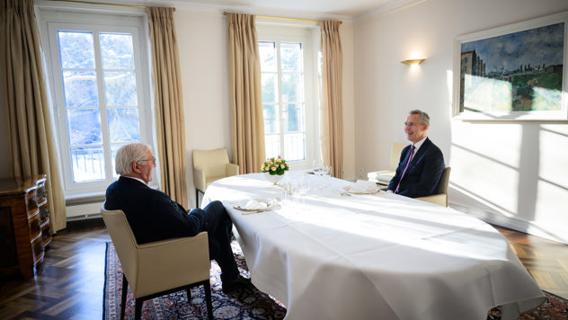 Forbundspresident Frank-Walter Steinmeier: Lunsj med Jens Stoltenberg på Schloss Bellevue
