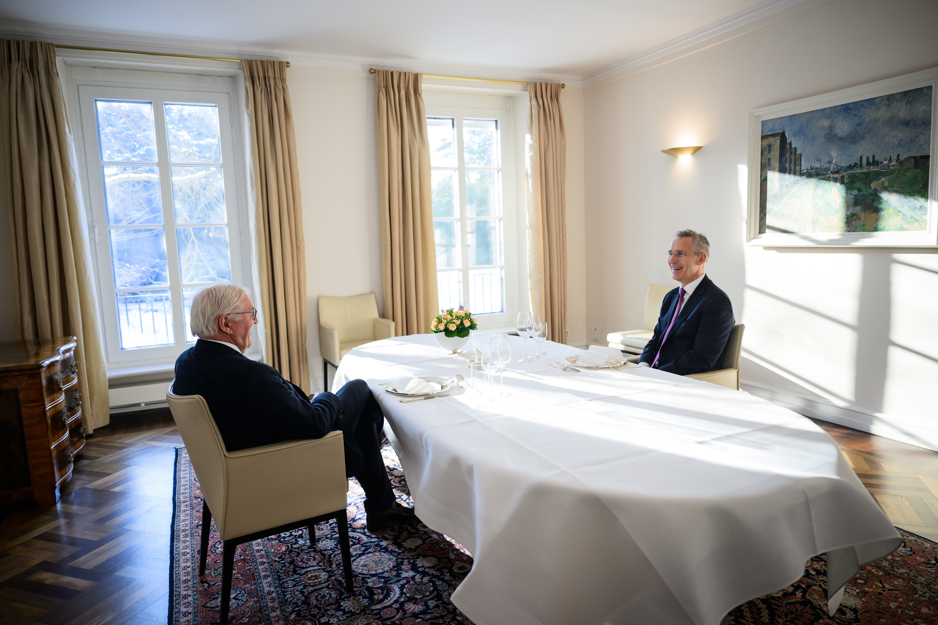 Forbundspresident Frank-Walter Steinmeier: Lunsj med Jens Stoltenberg på Schloss Bellevue