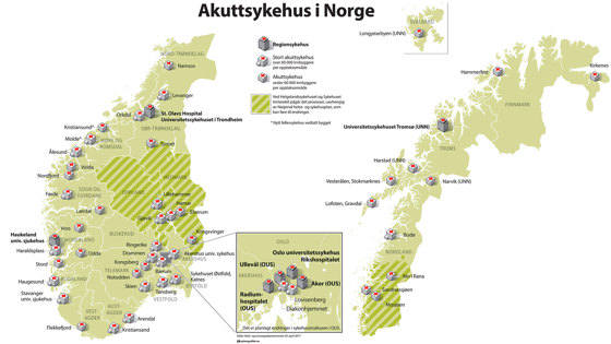 kart i norge Kart over Norges akuttsykehus   regjeringen.no kart i norge Kart over Norges akuttsykehus   regjeringen.no