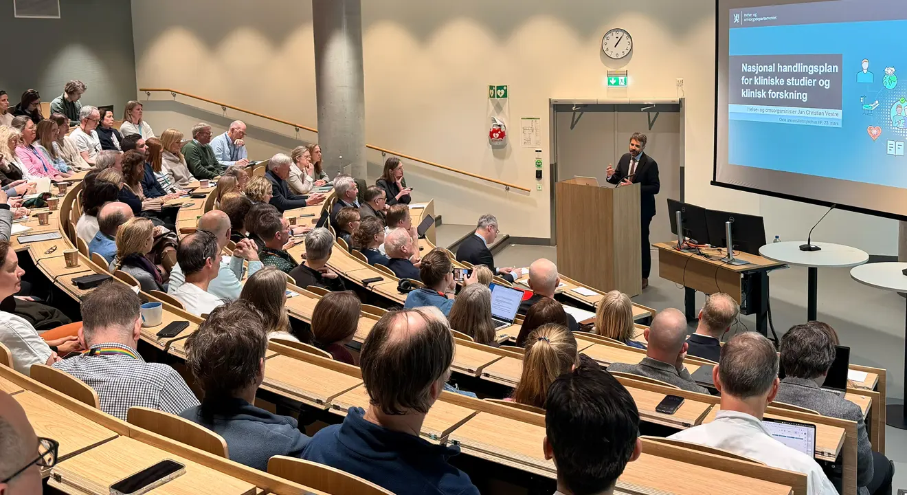 Helse- og omsorgsminister legger frem handlingsplan for kliniske studier