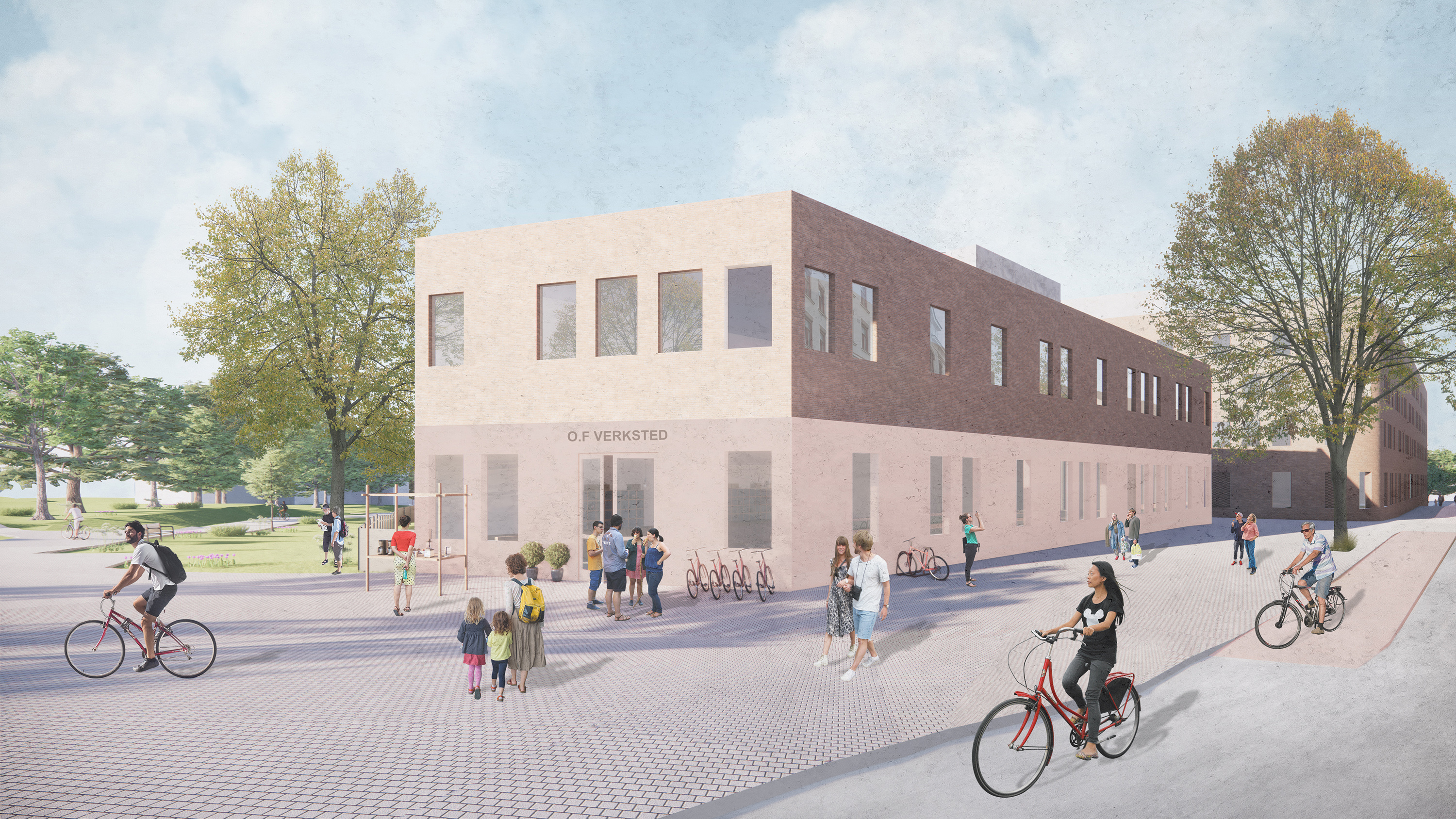 Illustrasjon av nye Oslo fengsel sett fra Åkerbergveien