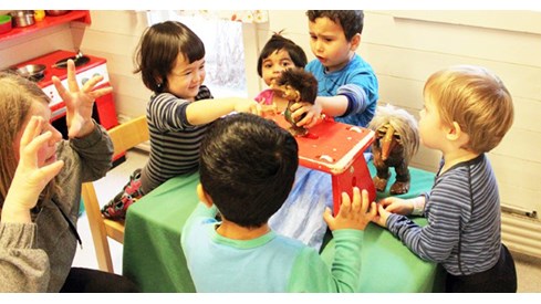 Bilde av barn i barnehagen