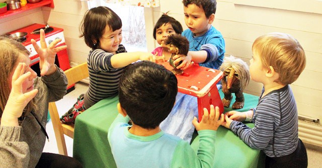 Bilde av barn i barnehagen
