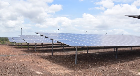 Solcellepanel i Guyana