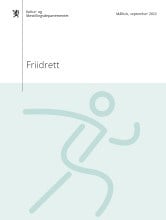 Forsiden til målbok om friidrett - tittel og enkel strektegning av en person som løper.