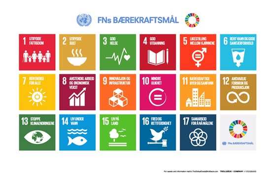 Alle FNs bærekraftmål.