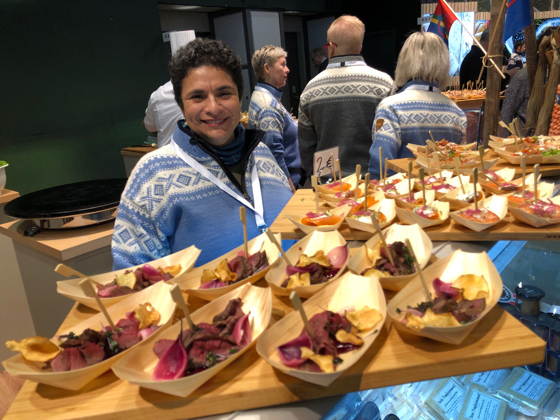 Det er servert. Mange gode smaksprøver hos region Nord-Norge.