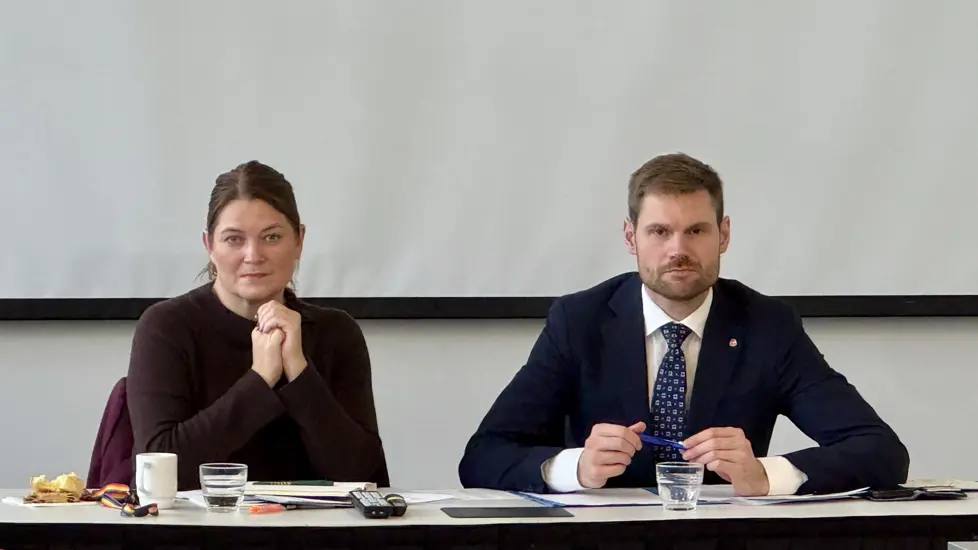 Landbruks- og matminister Nils Kristen Sandtrøen og næringsminister Cecilie Myrseth