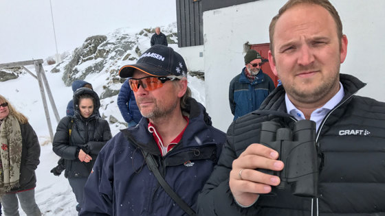Landbruks- og matminister Jon Georg Dale på befaring i Nordfjella.