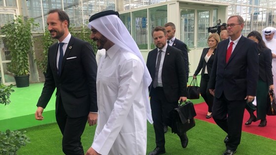 Næringsministeren og H.K.H. Kronprins Haakon i Qatar 