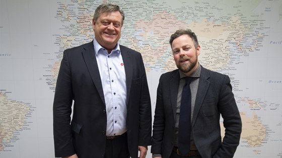 Fiskeri- og sjømatminister Harald T. Nesvik og næringsminister Torbjørn Røe Isaksen