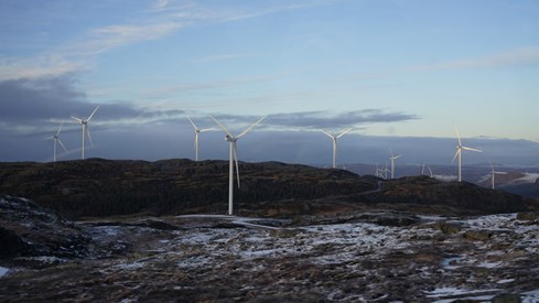Picture of the windmills at Fosen