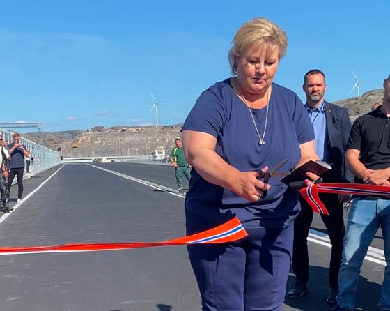 Statsminister Erna Solberg åpner KNA Raceway i Sokndal