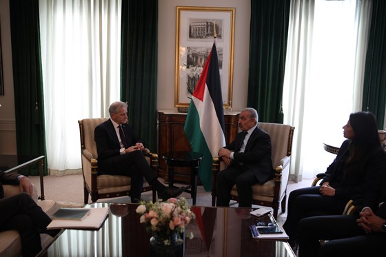 Meeting between Prime Minister Støre and Palestinian Prime Minister Shtayyeh