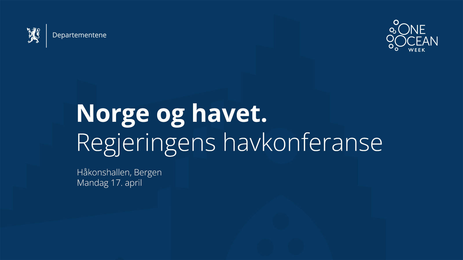 Norge og havet. Regjeringens havkonferanse (plakat for konferansen).