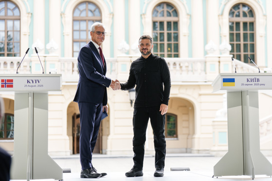 Støre and Zelenskyj at the joint press conference