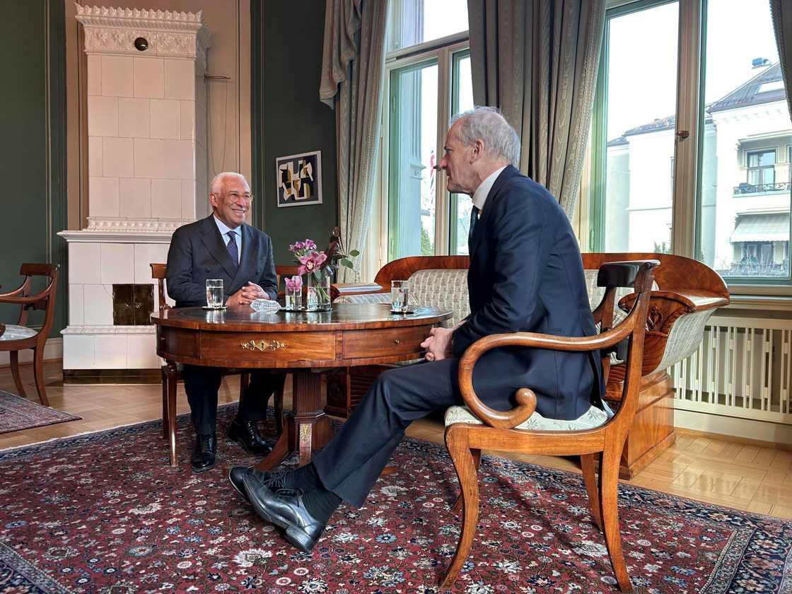 Jonas Gahr Støre og António Costa