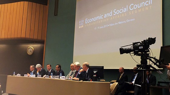 State Secretary Bård Glad Pedersen at the Ecosoc meeting in Geneva on 18 June 2015. Photo: M.D. Tumidajewicz Hauge