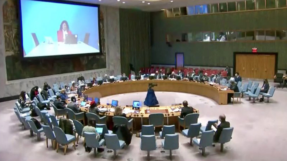 Tidligere geriljasoldat i colombianske Farc Luz Marina Giraldo er i dag sivilsamfunnsaktivist og politisk aktiv. Det var første gang Sikkerhetsrådet fikk høre fra en tidligere Farc-soldat. Foto: Pontus Höök, FN-delegasjonen