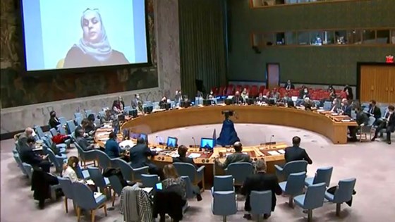 FN-ambassadør Mona Juul gjentok Norges støtte til FNs spesialutsending for Syria og arbeidet med å finne en inkluderende politisk løsning.  Foto: FN-delegasjonen