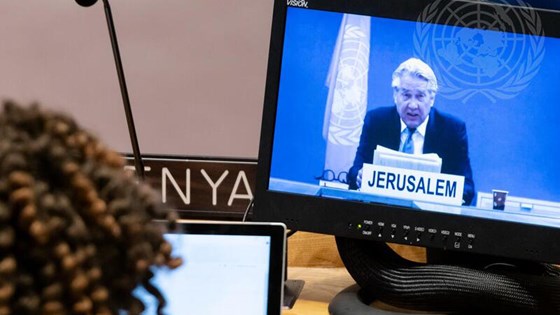 FNs spesialkoordinator for fredsprosessen i Midtøsten Tor Wennesland orienterte Sikkerhetsrådet om situasjonen. Foto: FN