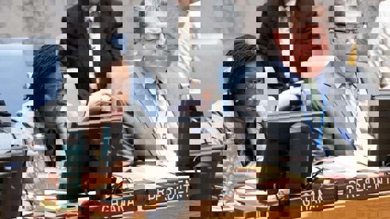 Sikkerhetsrådets president i november, Carolyn Abena Anima Oppong-Ntiri, fra Ghana. Foto: FN Foto: FN