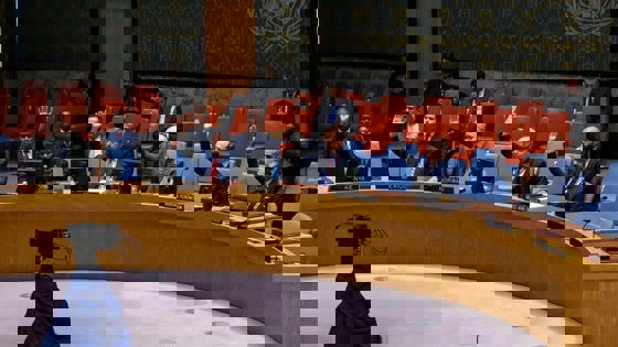  Ambassaderåd Vebjørn Heines avgir Norges stemme. Foto: FN