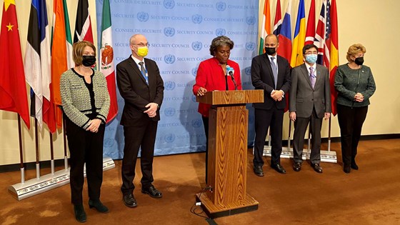 Norge deltok i en felles presseuttalelse med Estland, Frankrike, Irland, Storbritannia, USA og Japan om menneskerettighetsbrudd i Nord-Korea. Foto: FN-delegasjonen 