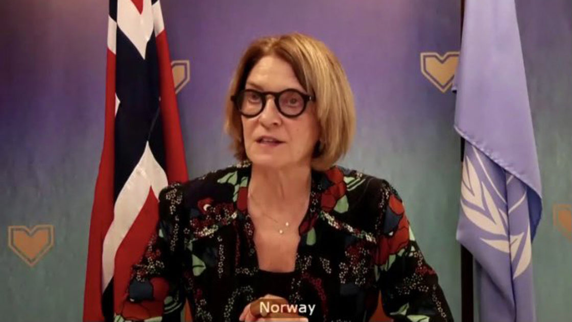 Terror-Isil: På møtet om terrortrusselen fra Isil la Norges ambassadør Mona Juul vekt på at klimaendringer må med i beregningen når responsen planlegges. Foto: FN-delegasjonen