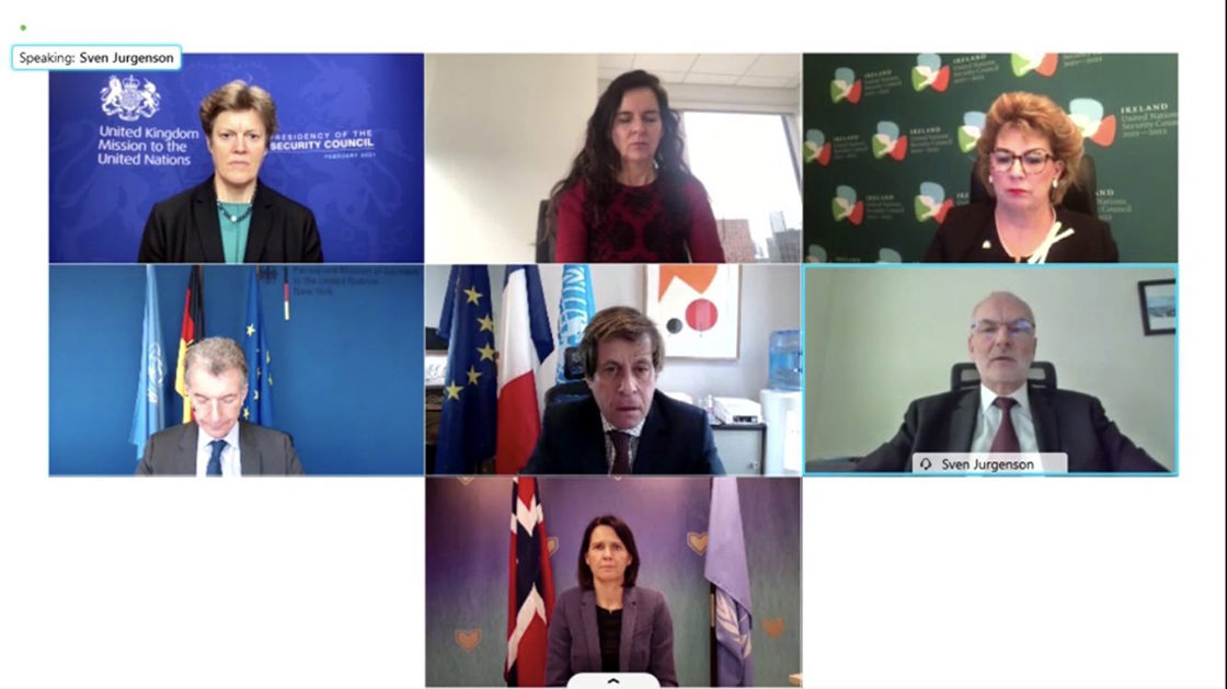Norge deltok på pressemøtet om Ukraina. Foto: FN-delegasjonen