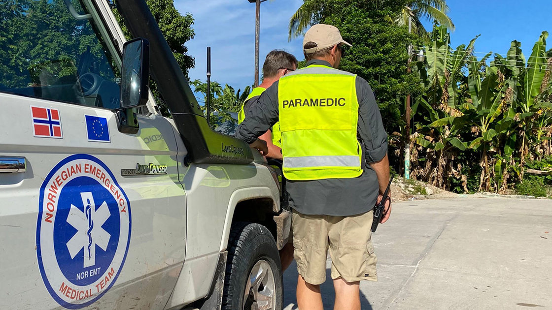 Haiti: Norge er til stede i Haiti med et medisinsk helseteam for å bistå sivile etter jordskjelvet på øya. Foto: Direktoratet for sikkerhet og beredskap