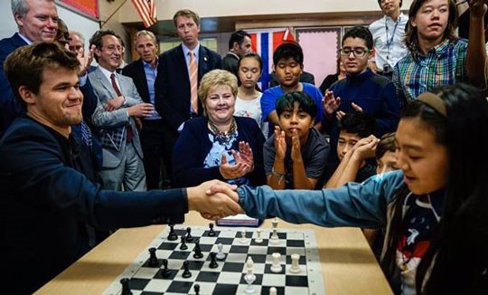 Magnus Carlsen møtte god motstand, men er fortsatt nummer en i verden. Foto: Øistein Monsen