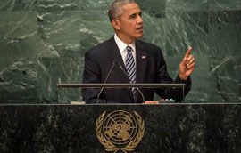 Obamas siste tale som USAs president i FNs generalforsamling. Foto: Cia Pak, FN