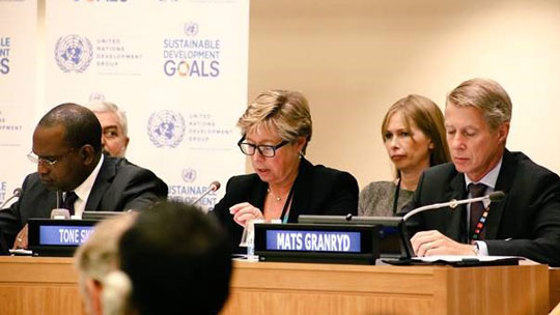 Mobilisering om bærekraftsmålene ved statssekretær Tone Skogen. Foto: Terese Holm, UD