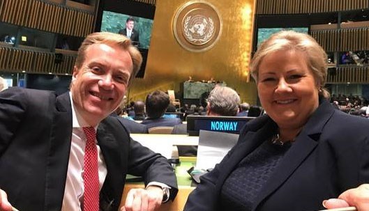 Brende og Solberg i FN