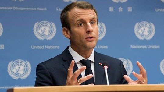 Frankrikes president Emmanuel Macron i FN