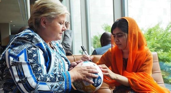 Erna Solberg og Malala