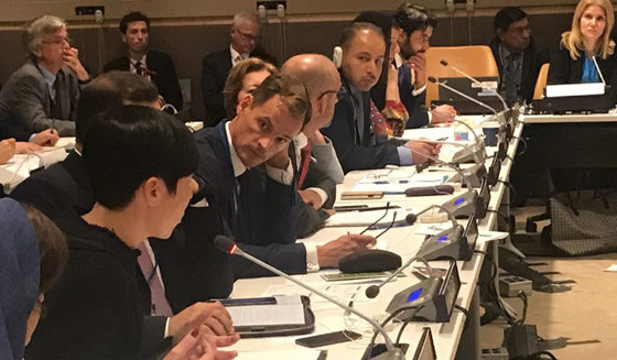 Utenriksministeren på mandagens høynivåmøte om Jemen. Foto: Leni Stenseth, UD